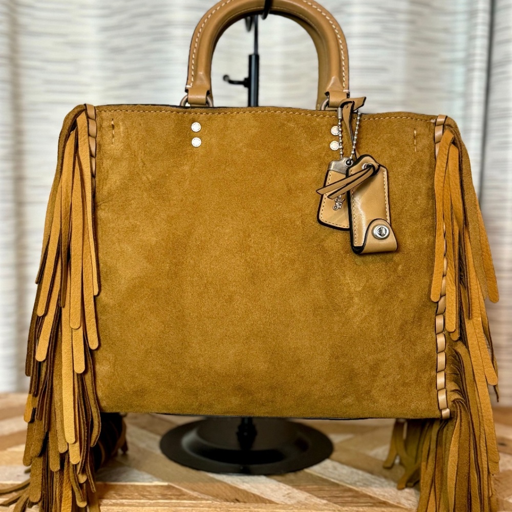 Coach Oak Fringe Limited Edition Rogue 30. NWT